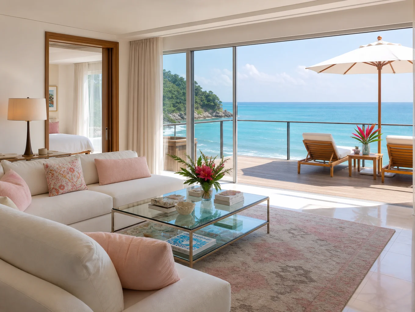 Oceanfront condo-resort suite with ocean views