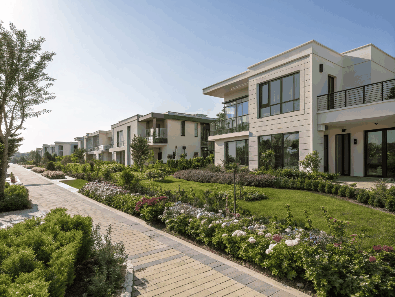 Vista Cana modern architectural residential development and artificial lake