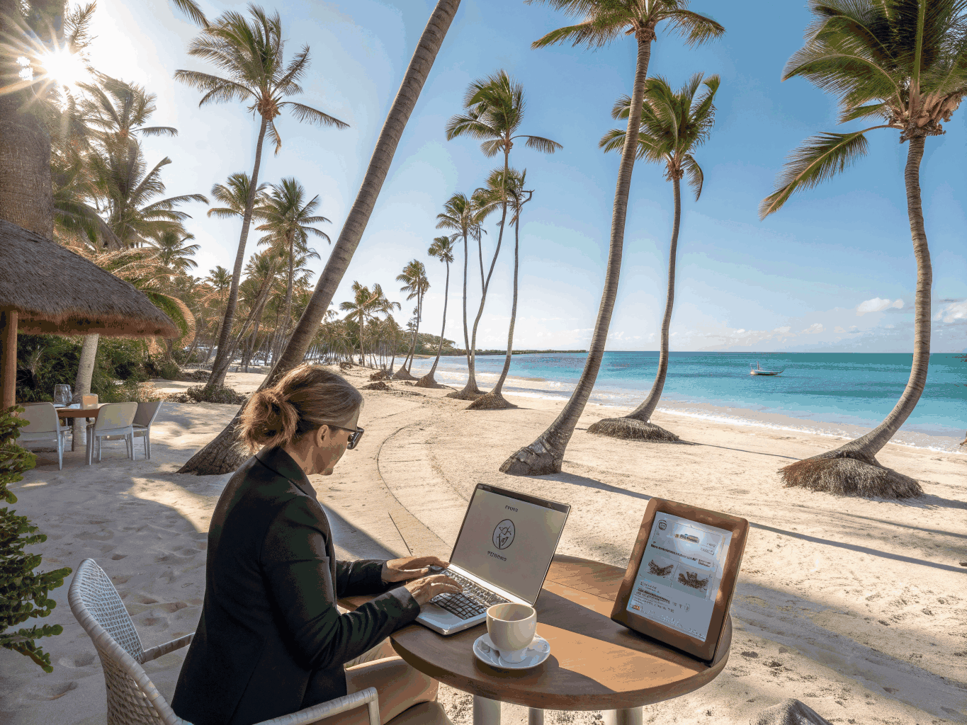 Modern luxury beachfront condominiums in Punta Cana with ocean views