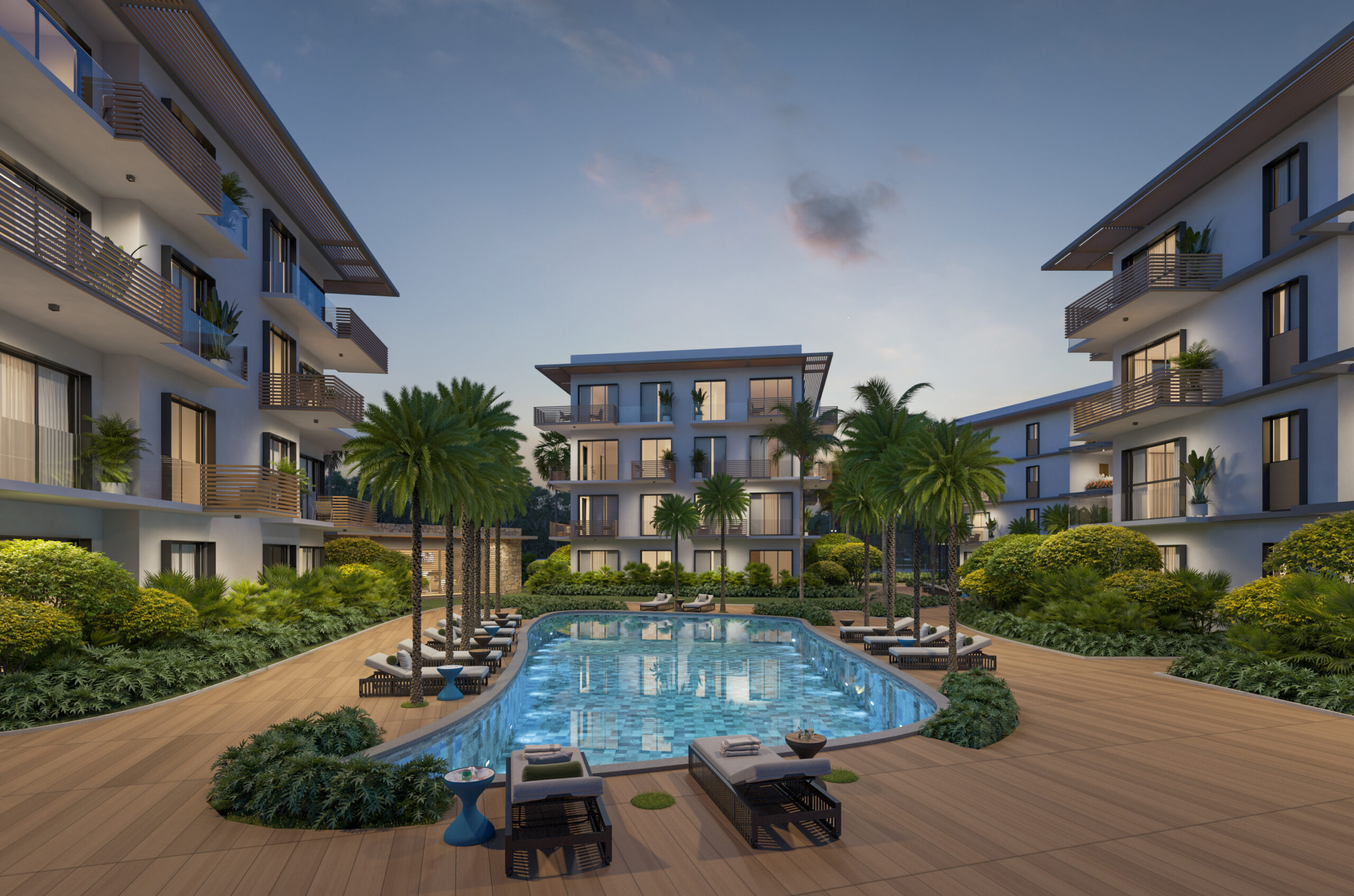 Marina view luxury penthouse with expansive terrace