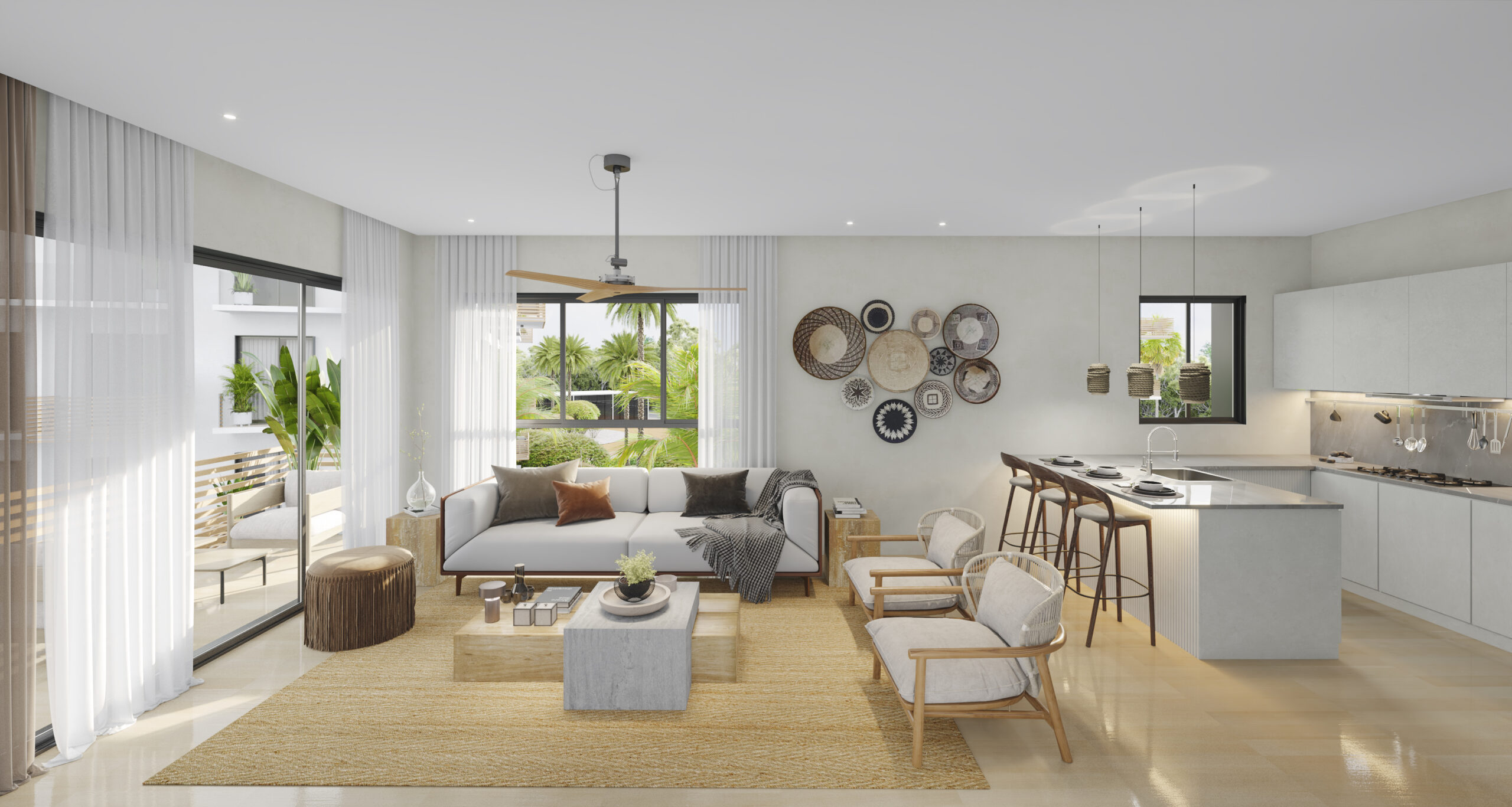 Lobby interior at Marina Penthouse Royale